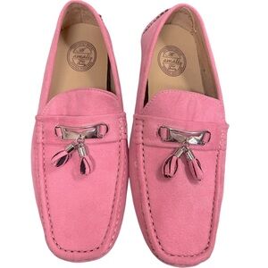 Amali driving moccasins pink suede like soft material with tassels Size 10